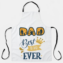 ゴールデンオレンジモダンとブルーファーザー エプロン