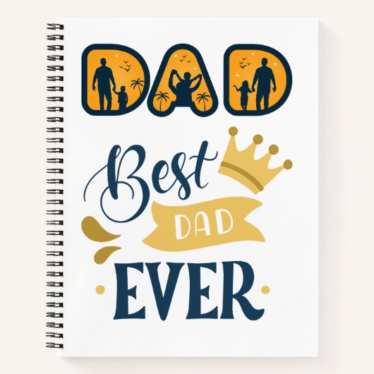 ゴールデンオレンジモダンとブルーファーザー ノートブック (正面)