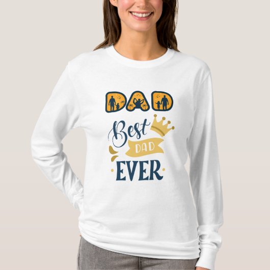 ゴールデンオレンジモダンとブルーファーザー Tシャツ (正面)