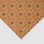 ゴールデンオレンジ円形モザイクパターン 薄葉紙 (詳細)