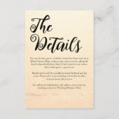 ゴールデンオレンジ色の夏結婚の波 エンクロージャーカード (正面)