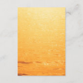 ゴールデンオレンジ色の夏結婚の波 エンクロージャーカード (裏面)