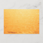 ゴールデンオレンジ色の夏結婚の波 エンクロージャーカード (裏面)
