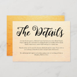 ゴールデンオレンジ色の夏結婚の波 エンクロージャーカード