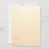 ゴールデンオレンジ色の夏結婚の波 招待状 (裏面)