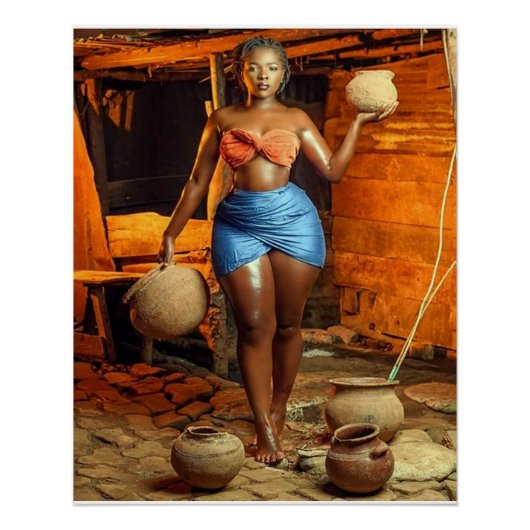 ゴールデンオンザサバンナ光沢ポスター ポスター (正面)