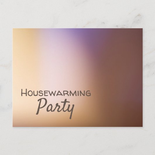 ゴールデンオンブレモダンー引っ越し祝いパーティーパーティー招待状 インビテーションポストカード (正面)