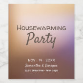 ゴールデンオンブレモダンー引っ越し祝いパーティーパーティー ワインラベル (シングルラベル)