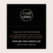 ゴールデンオンブレモダンー、ロゴ/写真サンキューカード 名刺 (内部フラット)