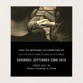 ゴールデンオンブレモダンー、写真は日付カードを保存 名刺 (内部フラット)