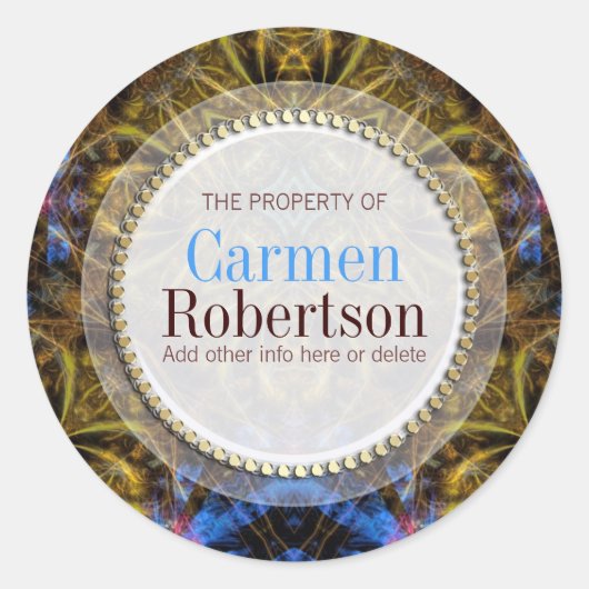 ゴールデンオーガニックファンタジーカスタムラウンドステッカー ラウンドシール (正面)