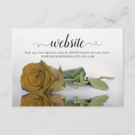 ゴールデンオークルバラエレガントウェディングサイト エンクロージャーカード