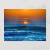 ゴールデンオーシャンの夕日風景はがき ポストカード (正面)
