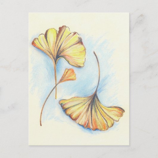 ゴールデンオータムイチョウ葉ゴ ポストカード (正面)