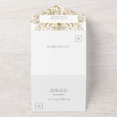 ゴールデンオータムウォーターカラーワイルドフラワー秋の結婚式 オールインワン招待状 (外側)