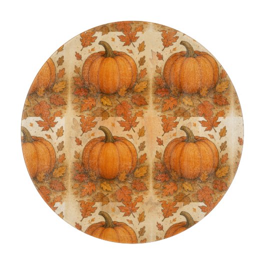 ゴールデンオータムカボチャと落下離れする カッティングボード (正面)