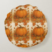 ゴールデンオータムカボチャと落下離れする ラウンドクッション (裏面)