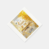 ゴールデンオータムセレニティ スタンダードカクテルナプキン (角)