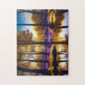 ゴールデンオータムフォレストの静寂 ジグソーパズル (縦)