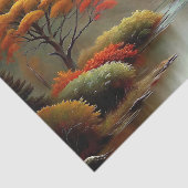 ゴールデンオータムリバーの風景のデクページ 薄葉紙 (詳細)