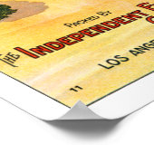 ゴールデンオーチャードロサンゼルスフルーツクラートラベル ポスター (角)