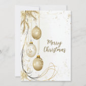 ゴールデンオーナメントクリスマスエレガントパーティー シーズンカード (正面)