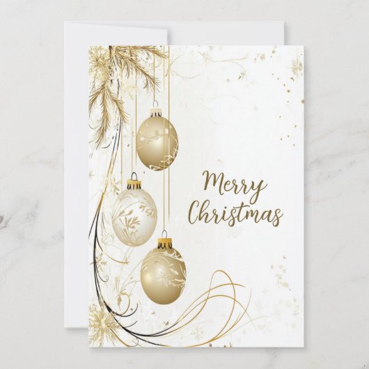 ゴールデンオーナメントクリスマスエレガントパーティー シーズンカード (正面)