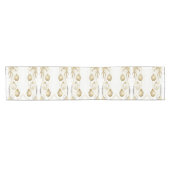 ゴールデンオーナメントクリスマスホリデーパエレガントーティ ショートテーブルランナー (横)