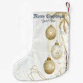 ゴールデンオーナメントクリスマスホリデーパエレガントーティ スモールクリスマスストッキング (裏面)