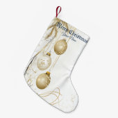 ゴールデンオーナメントクリスマスホリデーパエレガントーティ スモールクリスマスストッキング (正面 (吊り時))