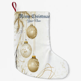 ゴールデンオーナメントクリスマスホリデーパエレガントーティ スモールクリスマスストッキング