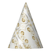ゴールデンオーナメントクリスマスホリデーパエレガントーティ パーティーハット (左)
