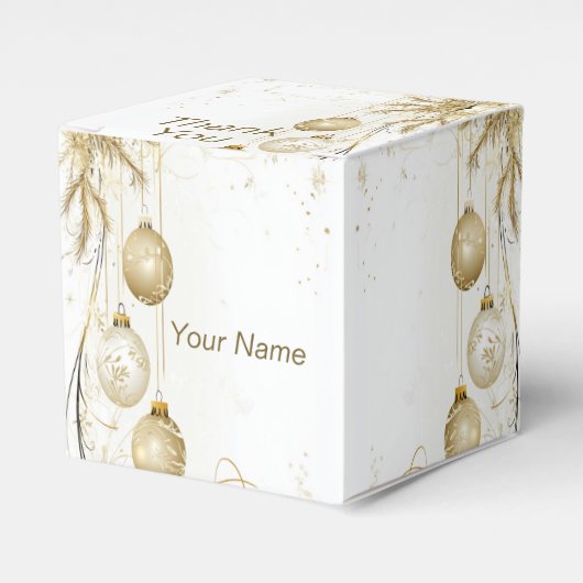 ゴールデンオーナメントクリスマスホリデーパエレガントーティ フェイバーボックス (正面サイド)