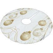 ゴールデンオーナメントクリスマスホリデーパエレガントーティ ブラッシュドポリエステルツリースカート (アングル)