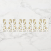 ゴールデンオーナメントクリスマスホリデーパエレガントーティ ペットボトルラベル (シングルラベル)