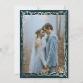 ゴールデンオーナメントシナファンタジー結婚アイビー 招待状 (裏面)