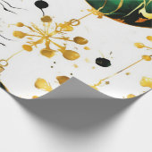 ゴールデンオーナメントジョイクリスマスラップ ラッピングペーパー (角)