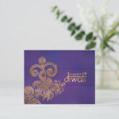 ゴールデンオーナメントハッピーディワリハガキ ポストカード (スタンド正面)