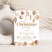 ゴールデンオーナメントホリデークリスマスパーティー 招待状