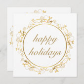 ゴールデンオーナメント円フレームクリスマスカード シーズンカード (正面/裏面)