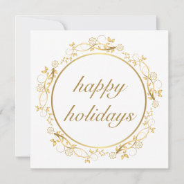 ゴールデンオーナメント円フレームクリスマスカード シーズンカード