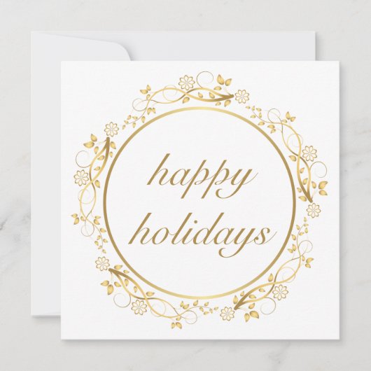 ゴールデンオーナメント円フレームクリスマスカード シーズンカード (正面)
