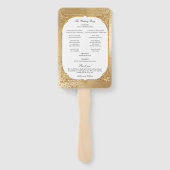 ゴールデンオープレンスクリスマスフローラ結婚式 プログラム ハンドファン (裏面)