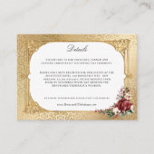 ゴールデンオープレンスクリスマス結婚フローラ エンクロージャーカード (正面)