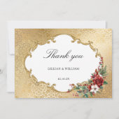 ゴールデンオープレンスクリスマス結婚フローラ サンキューカード (正面)