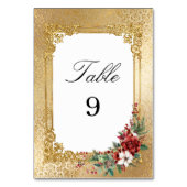 ゴールデンオープレンスクリスマス結婚フローラ テーブルナンバー (裏面)