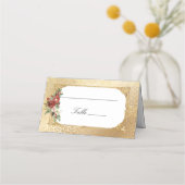 ゴールデンオープレンスクリスマス結婚フローラ プレイスカード (正面)