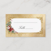 ゴールデンオープレンスクリスマス結婚フローラ プレイスカード (正面)