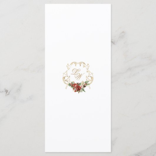 ゴールデンオープレンスクリスマス結婚フローラ メニュー (裏面)