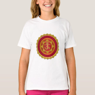 ゴールデンオームマンダラ ヒンズー教 スピリチュアルステッカー Tシャツ